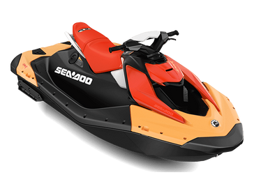 New 2025 Sea-Doo PWC SPARK CONV 90 OR 3UP IBR 25SUNRISE ORANGEDRAGON RED 