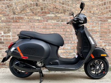 2023 Vespa GTS 300 Super Sport   in a Nero Convinto exterior color. Motoworks Chicago 312-738-4269 motoworkschicago.com 