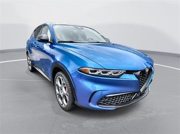 2024 Alfa Romeo Tonale Veloce Eawd in a Misano Blue Metallic exterior color and Blackinterior. Englewood Cliffs Alfa Romeo 201-706-7374 alfaromeoec.com 