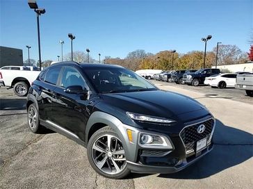 2021 Hyundai Kona Ultimate in a Ultra Black exterior color and Blackinterior. Glenview Luxury Imports 847-904-1233 glenviewluxuryimports.com 
