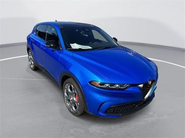 2024 Alfa Romeo Tonale Veloce Eawd in a Misano Blue Metallic exterior color and Blackinterior. Englewood Cliffs Alfa Romeo 201-706-7374 alfaromeoec.com 