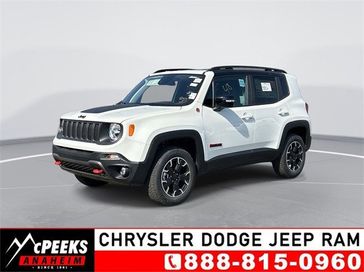2023 Jeep Renegade Trailhawk 4x4 in a Alpine White Clear Coat exterior color and Blackinterior. McPeek's Chrysler Dodge Jeep Ram of Anaheim 888-861-6929 mcpeeksdodgeanaheim.com 