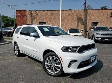 2021 Dodge Durango Citadel in a White Knuckle Clear Coat exterior color and Blackinterior. Glenview Luxury Imports 847-904-1233 glenviewluxuryimports.com 