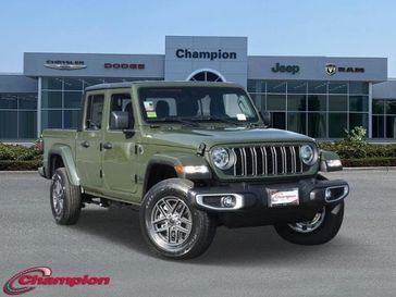2024 Jeep Gladiator Sport S 4x4 in a Sarge Green Clear Coat exterior color. Champion Chrysler Jeep Dodge Ram 800-549-1084 pixelmotiondemo.com 