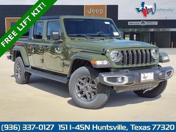 2024 Jeep Gladiator Sport S 4x4 in a Sarge Green Clear Coat exterior color. Wischnewsky Dodge 936-755-5310 wischnewskydodge.com 