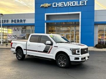 2018 Ford F-150 Lariat in a White exterior color and Blackinterior. Jeff Perry Chrysler Jeep 815-859-8394 jeffperrychryslerjeep.com 