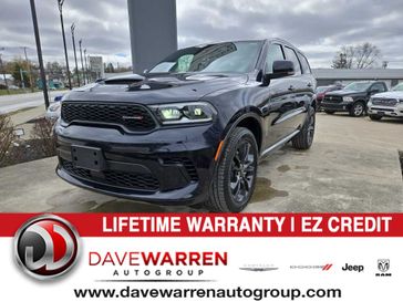 2024 Dodge Durango Gt Plus Awd in a Night Moves exterior color and Blackinterior. Dave Warren Chrysler Dodge Jeep Ram (716) 708-1207 davewarrenchryslerdodgejeepram.com 