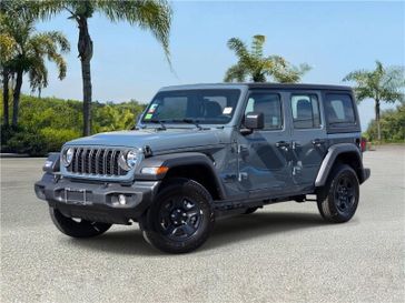 New 2026 Jeep Wrangler 4-door Sport in a Anvil Clear Coat exterior color and Blackinterior. Southbay Chrysler Jeep Dodge Ram (424) 404-5521 pixelmotiondemo.com 