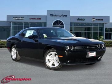 2023 Dodge Challenger SXT in a Pitch-Black exterior color and HOUNDSTOOTHinterior. Champion Chrysler Jeep Dodge Ram 800-549-1084 pixelmotiondemo.com 