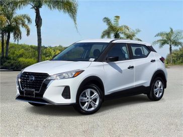 Used 2021 Nissan Kicks S FWD in a Fresh Powder exterior color and Charcoalinterior. Southbay Chrysler Jeep Dodge Ram (424) 404-5521 pixelmotiondemo.com 