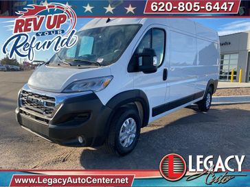 2024 RAM Promaster 2500 Slt Cargo Van High Roof 159' Wb in a Bright White Clear Coat exterior color and Blackinterior. Legacy Auto Center 620-315-9264 legacyautocenter.net 