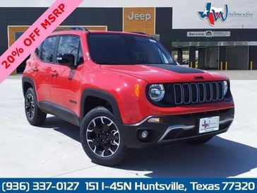 2023 Jeep Renegade Upland 4x4 in a Colorado Red Clear Coat exterior color and Black/Bronzeinterior. Wischnewsky Dodge 936-755-5310 wischnewskydodge.com 