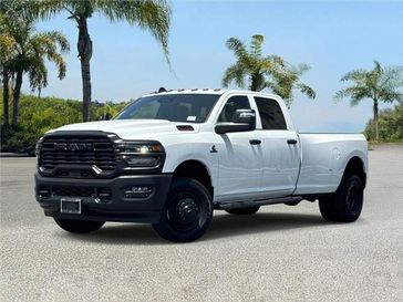 New 2026 RAM 3500 Tradesman Crew Cab 4x4 8' Box in a Bright White Clear Coat exterior color and Blackinterior. Southbay Chrysler Jeep Dodge Ram (424) 404-5521 pixelmotiondemo.com 