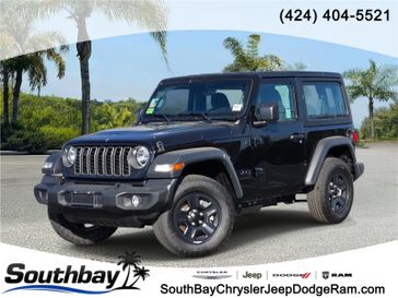 New 2026 Jeep Wrangler 2-door Sport in a Black Clear Coat exterior color and Blackinterior. Southbay Chrysler Jeep Dodge Ram (424) 404-5521 pixelmotiondemo.com 