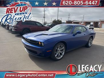 2022 Dodge Challenger SXT in a Indigo Blue exterior color and Blackinterior. Legacy Auto Center 620-315-9264 legacyautocenter.net 