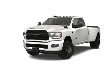 2024 RAM 3500 Big Horn Crew Cab 4x4 8' Box in a Bright White Clear Coat exterior color. Fresno Chrysler Dodge Jeep RAM 559-206-5254 fresnochryslerjeep.com 