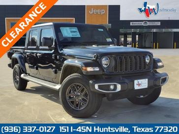 2024 Jeep Gladiator Sport S 4x4 in a Black Clear Coat exterior color. Wischnewsky Dodge 936-755-5310 wischnewskydodge.com 