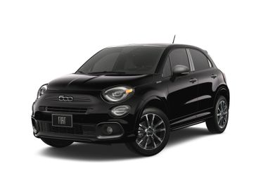 2023 Fiat 500x Sport Awd in a Nero Cinema (Black Clear Coat) exterior color and Blackinterior. Melloy Dodge RAM FIAT 505-588-4459 melloydodge.com 