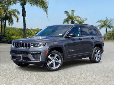 New 2026 Jeep Grand Cherokee Limited 4x2 in a Baltic Gray Metallic Clear Coat exterior color and Global Blackinterior. Southbay Chrysler Jeep Dodge Ram (424) 404-5521 pixelmotiondemo.com 