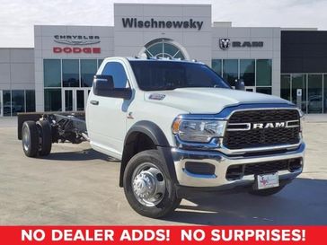 2024 RAM 5500 Tradesman Chassis Regular Cab 4x4 120' Ca in a Bright White Clear Coat exterior color and Diesel Gray/Blackinterior. Wischnewsky Dodge 936-755-5310 wischnewskydodge.com 