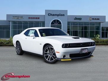 2023 Dodge Challenger R/T in a White Knuckle exterior color and NAPPA/ALCANTARAinterior. Champion Chrysler Jeep Dodge Ram 800-549-1084 pixelmotiondemo.com 