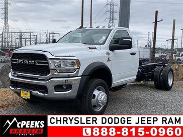 2023 RAM 4500 Tradesman Chassis Regular Cab 4x2 84' Ca in a Bright White Clear Coat exterior color and Diesel Gray/Blackinterior. McPeek's Chrysler Dodge Jeep Ram of Anaheim 888-861-6929 mcpeeksdodgeanaheim.com 