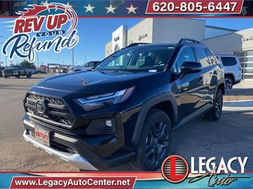 2022 Toyota RAV4 Adventure in a Midnight Black Metallic exterior color and Blackinterior. Legacy Auto Center 620-315-9264 legacyautocenter.net 