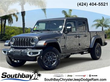 New 2026 Jeep Gladiator Sport S 4x4 in a Granite Crystal Metallic Clear Coat exterior color and Blackinterior. Southbay Chrysler Jeep Dodge Ram (424) 404-5521 pixelmotiondemo.com 