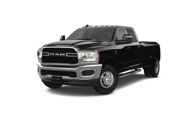 2024 RAM 3500 Tradesman Crew Cab 4x4 8' Box in a Diamond Black Crystal Pearl Coat exterior color. Wilmington Auto Center Chrysler Dodge Jeep Ram (937) 556-6430 wilmingtonautocentercdjr.com 