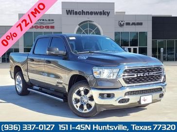 2024 RAM 1500 Lone Star Crew Cab 4x2 5'7' Box in a Granite Crystal Metallic Clear Coat exterior color. Wischnewsky Dodge 936-755-5310 wischnewskydodge.com 
