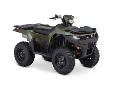 2023 Suzuki KingQuad 750 in a Green exterior color. New England Powersports 978 338-8990 pixelmotiondemo.com 