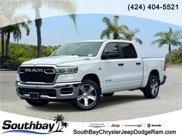 New 2026 RAM 1500 Tradesman Crew Cab 4x4 5'7' Box in a Bright White Clear Coat exterior color and Blackinterior. Southbay Chrysler Jeep Dodge Ram (424) 404-5521 pixelmotiondemo.com 