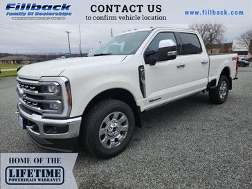 2024 Ford F-350SD Lariat in a White exterior color. Fillback Highland Ford (844) 813-4152 pixelmotiondemo.com 