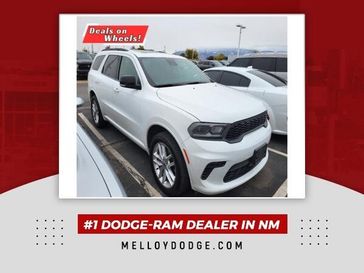 2023 Dodge Durango GT in a White Knuckle Clear Coat exterior color and Blackinterior. Melloy Dodge RAM FIAT 505-588-4459 melloydodge.com 