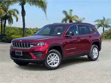 New 2026 Jeep Grand Cherokee Laredo X 4x2 in a Velvet Red Pearl Coat exterior color and Global Blackinterior. Southbay Chrysler Jeep Dodge Ram (424) 404-5521 pixelmotiondemo.com 