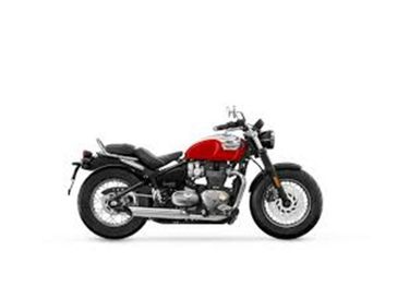 2024 Triumph Bonneville Speedmaster in a Cordovan Red exterior color. New England Powersports 978 338-8990 pixelmotiondemo.com 