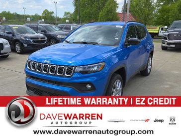 2024 Jeep Compass Latitude Lux 4x4 in a Hydro Blue Pearl Coat exterior color and Blackinterior. Dave Warren Chrysler Dodge Jeep Ram (716) 708-1207 davewarrenchryslerdodgejeepram.com 