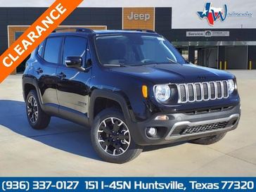 2023 Jeep Renegade Upland 4x4 in a Black Clear Coat exterior color and Black/Bronzeinterior. Wischnewsky Dodge 936-755-5310 wischnewskydodge.com 