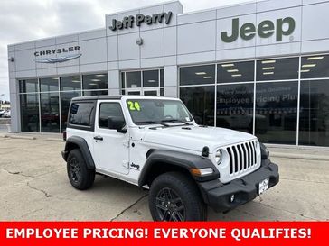 2024 Jeep Wrangler 2-door Sport S in a Bright White Clear Coat exterior color and Blackinterior. Jeff Perry Chrysler Jeep 815-859-8394 jeffperrychryslerjeep.com 
