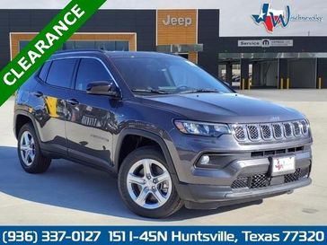 2024 Jeep Compass Latitude 4x4 in a Granite Crystal Metallic exterior color and Blackinterior. Wischnewsky Dodge 936-755-5310 wischnewskydodge.com 