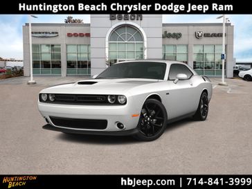 2023 Dodge Challenger R/T in a White Knuckle exterior color and Blackinterior. BEACH BLVD OF CARS beachblvdofcars.com 
