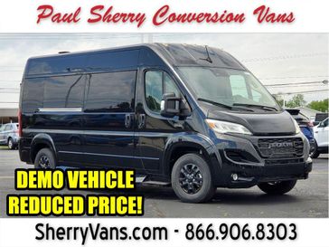 2024 RAM Promaster 2500 Slt+ Window Van High Roof 159' Wb in a Black exterior color. Paul Sherry Chrysler Dodge Jeep RAM (937) 749-7061 sherrychrysler.net 