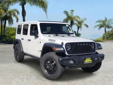 New 2026 Jeep Wrangler Willys in a White/off-white exterior color and Blackinterior. Southbay Chrysler Jeep Dodge Ram (424) 404-5521 pixelmotiondemo.com 