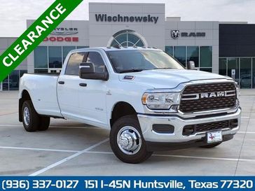2024 RAM 3500 Big Horn Crew Cab 4x4 8' Box in a Bright White Clear Coat exterior color and Diesel Gray/Blackinterior. Wischnewsky Dodge 936-755-5310 wischnewskydodge.com 