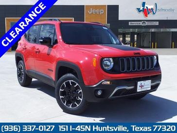 2023 Jeep Renegade Upland 4x4 in a Colorado Red Clear Coat exterior color and Black/Bronzeinterior. Wischnewsky Dodge 936-755-5310 wischnewskydodge.com 