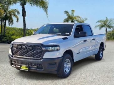 New 2025 RAM 1500 Tradesman in a White exterior color and Diesel Gray/Blackinterior. Southbay Chrysler Jeep Dodge Ram (424) 404-5521 pixelmotiondemo.com 