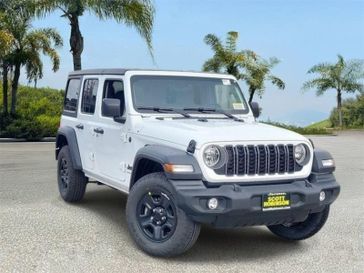 New 2026 Jeep Wrangler Sport in a White/off-white exterior color and Blackinterior. Southbay Chrysler Jeep Dodge Ram (424) 404-5521 pixelmotiondemo.com 