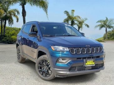 New 2026 Jeep Compass Latitude in a Blue exterior color and Blackinterior. Southbay Chrysler Jeep Dodge Ram (424) 404-5521 pixelmotiondemo.com 