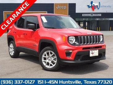 2023 Jeep Renegade Latitude 4x4 in a Colorado Red Clear Coat exterior color and Blackinterior. Wischnewsky Dodge 936-755-5310 wischnewskydodge.com 