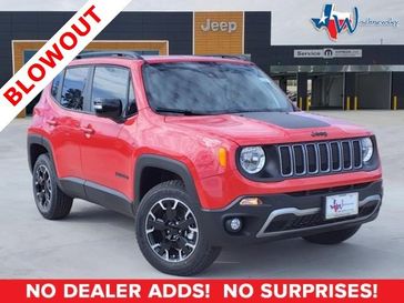 2023 Jeep Renegade Upland 4x4 in a Colorado Red Clear Coat exterior color and Black/Bronzeinterior. Wischnewsky Dodge 936-755-5310 wischnewskydodge.com 